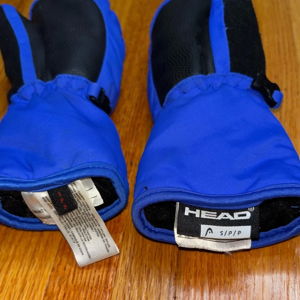Head Insulated Mittens Size Small Blue Like New